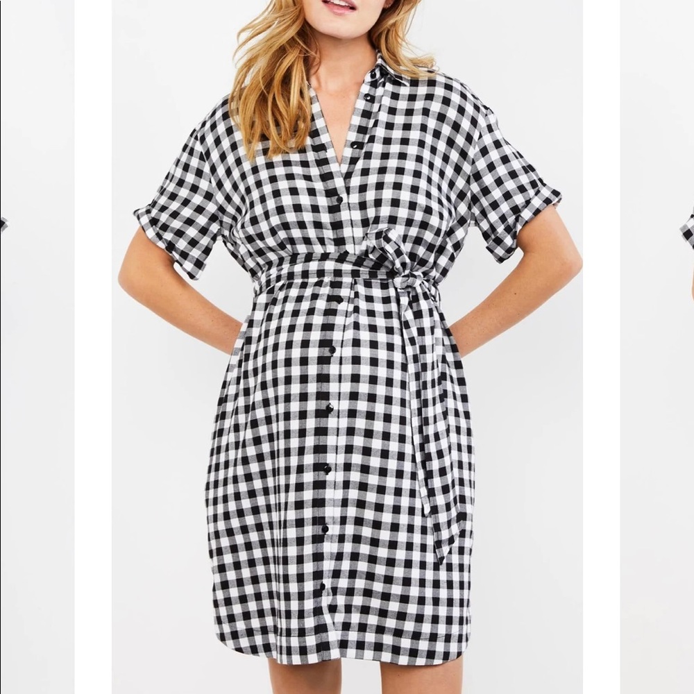 A pea in the pod gingham maternity dress - XS